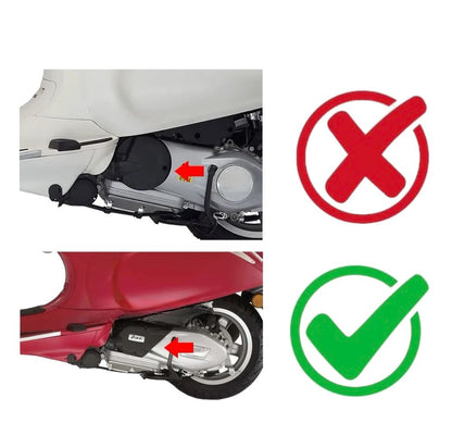 Variodeckel „V1“ mit Schauglas (schwarz/schwarz) passend für Vespa iGet 125/150ccm GTS/Primavera/Sprint - scooterbuddies