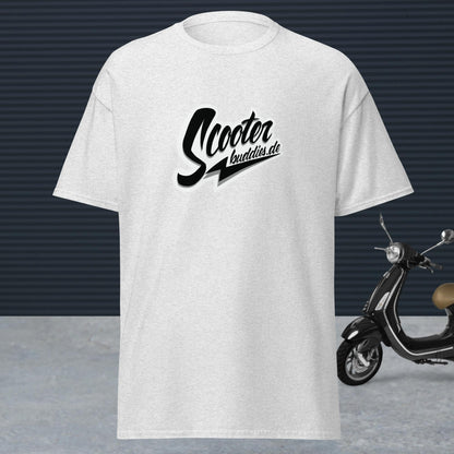 Herren-T-Shirt classic II (Logo schwarz/weiß) "scooterbuddies" - scooterbuddies