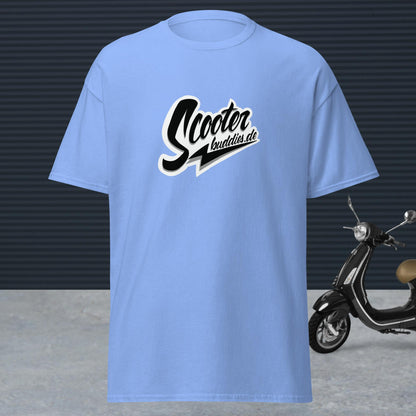 Herren-T-Shirt classic II (Logo schwarz/weiß) "scooterbuddies" - scooterbuddies