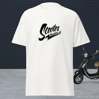 Herren-T-Shirt classic II (Logo schwarz/weiß) "scooterbuddies" - scooterbuddies